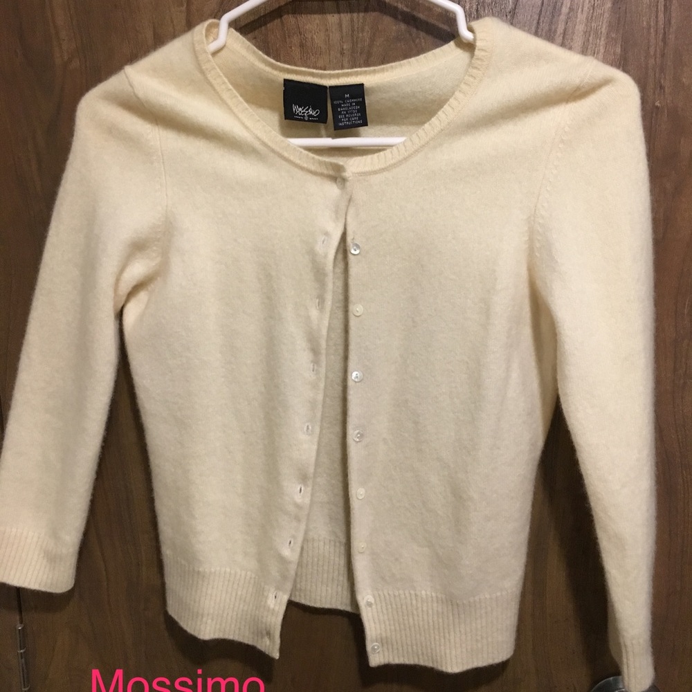 Mossimo Cashmere 3/4 sleeve sweater/cardigan